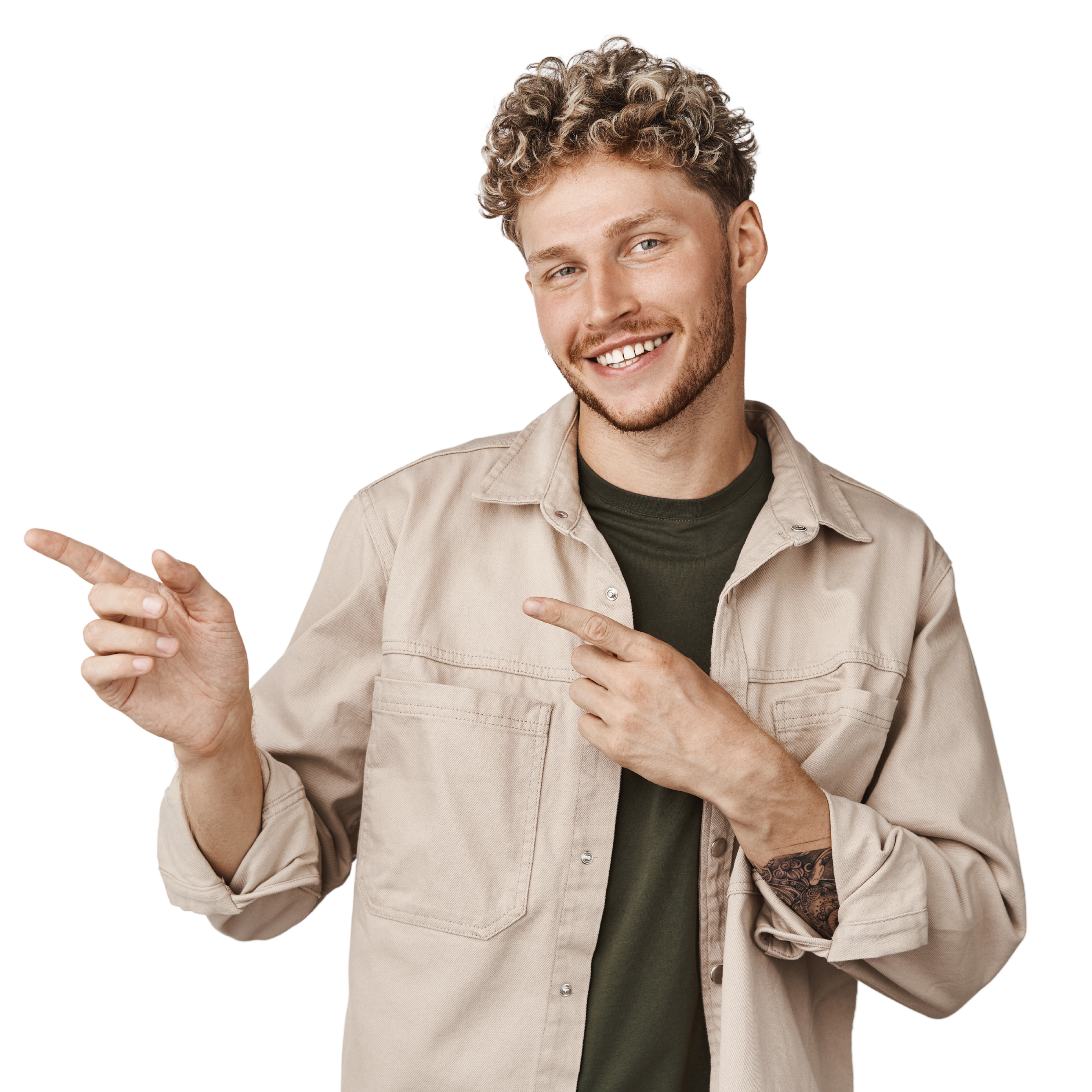 Rapaz apontando - Alemanha Motors